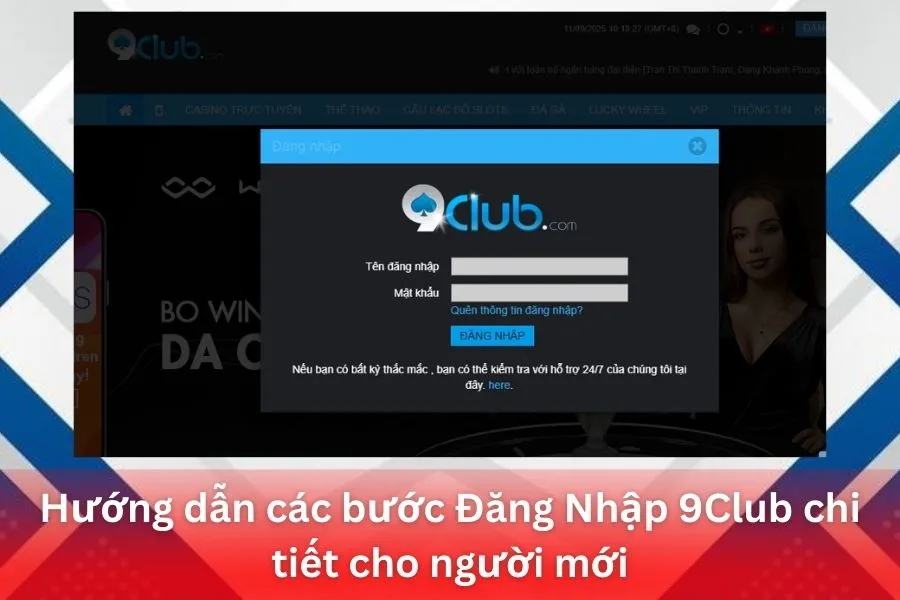 Hướng dẫn các bước Đăng Nhập 9Club chi tiết cho người mới